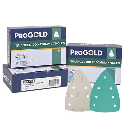 Slibetriangel 100 mm x 150mm 7 huller